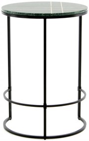 Masuta de cafea rotunda din marmura Louis 44.5x44.5x64 cm verde
