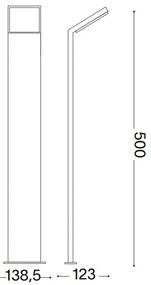 Lampă LED de exterior Ideal Lux STYLE LED/8,5W/230V 4000K 50 cm CRI 90 IP54 maro