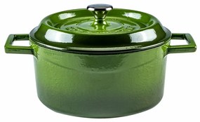 Oală din fontă LAVA Metal, diametru 20 cm, verde,2,6 l