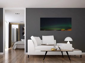 Tablou cu aurora borealis (120x50 cm)