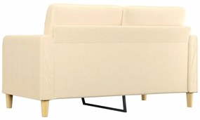 Canapea cu 2 locuri, crem, 140 cm, material textil
