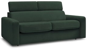 Canapea verde-închis extensibilă 195 cm Monaco – Bobochic Paris