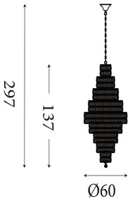 Searchlight 1500-13AB - Candelabru cu lanț EMPIRE, 13xE14/60W/230V
