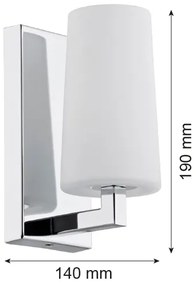 Aplică CAMELOT 1xE27/15W/230V crom lucios Argon 3358