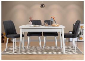 Set mobilier sufragerie Dobuse 3 (alb + antracit) (pentru 4 persoane). 1093806