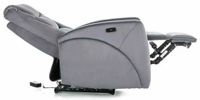 Scaun reclinabil Kronos Velvet, gri