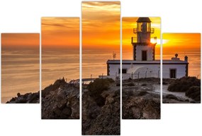 Tablou cu far în apus de soare (150x105 cm)