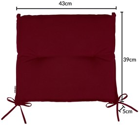 Deuba 6 perne Boston 43x39x5cm - rosu