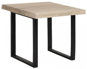 Masuta de cafea, natur, din lemn de stejar si metal, L50 cm, Harlem