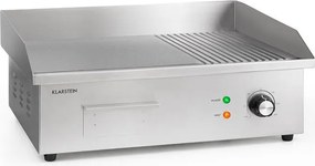 Klarstein Grillmeile 3000GR, grătarul electric, 3000 W, placă de grill, 54,5 x 35 cm, neted/striat