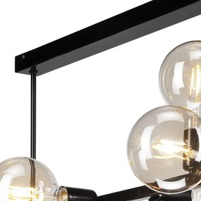 Lustră pe tijă ASTRID 8xE27/60W/230V neagră