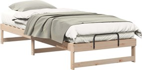 vidaXL Cadru de pat Maro 90 x 220 cm Lemn de pin masiv