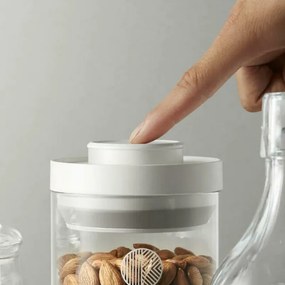 Recipient de sticlă pentru depozitare BUYDEEM CS1005, 1200 ml, închidere ermetică, de la -20 °C la 300 °C, potrivit pentru congelator, cuptor cu microunde și cuptor tradițional, alb