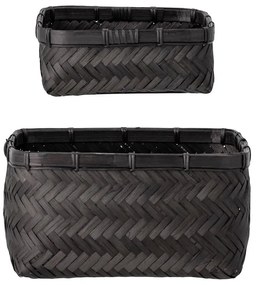 Coșuri de depozitare 2 buc. din bambus 24x24x12 cm Donia – Bloomingville