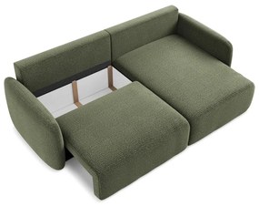 Colțar verde extensibil/cu spațiu de depozitare (cu colț pe partea dreaptă) Kalena – Makamii