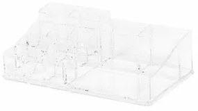 Organizator de cosmetice transparent Compactor, 14 compartimente