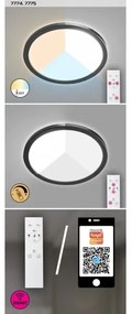 Plafonieră LED de exterior dimabilă LED/15W/230V Wi-Fi Tuya IP44 Rabalux 7774 + telecomandă