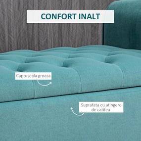 HOMCOM Bancă de Depozitare din Țesătură tip Catifea cu Spațiu Ascuns, Bej | Aosom Romania