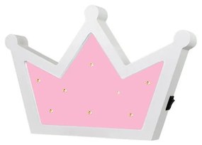 LED Lampă de perete pentru copii LED/2xAA, coroană roz