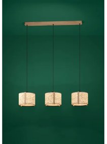 Lustră pe cablu Eglo 390324 HONTONGAS 3xE27/25W/230V bej