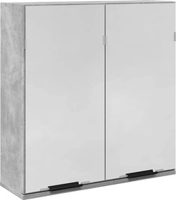 vidaXL Dulap de baie cu oglindă, gri beton, 64x20x66,5 cm, PAL