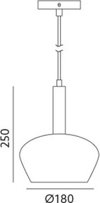 Lustră pe cablu CASA 1xGU10/25W/230V