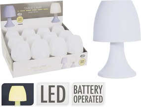 Lampa de masa LED, lumina calda alba, functionare pe baterii , design compact pentru decor interio
