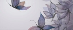 Tablou - Fluturi desenați (120x50 cm)