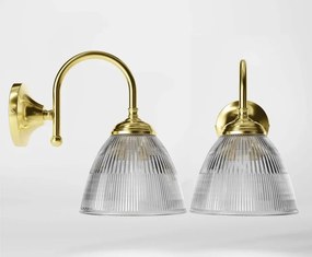 Aplica de perete stil neoclasic din alama si sticla Elide