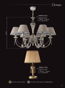 Candelabru 8 brate design clasic realizat manual Dorato