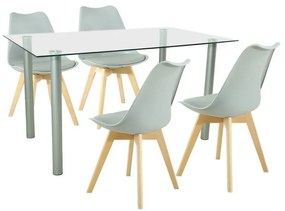 Set de masă Midori 4+1 gri