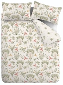 Lenjerie de pat bej pentru pat dublu/extinsă 230x220 cm Paradiso Palm – Catherine Lansfield