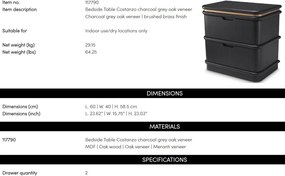 Noptiera, Masuta laterala design LUX Costanzo