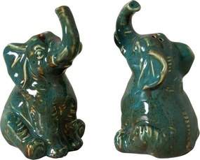 Set 2 piese sare si piper din ceramica , "Elephant"