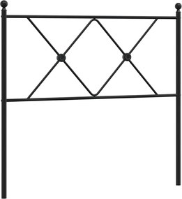 vidaXL Tăblie de pat de schimb metalică, negru, 90 cm