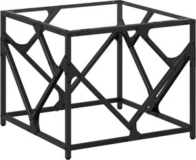 vidaXL Măsuță de cafea, blat din sticlă transparentă, 50x50x41 cm oțel