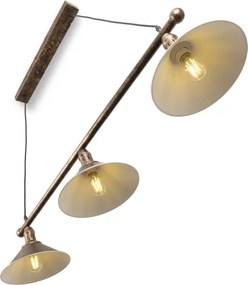 BRILAGI - Lustru suspendat pe cablu FORGE 3xE27/60W/230V cupru/patină