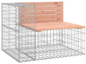 834381 vidaXL Bancă de grădină design gabion 92x71x65,5 cm lemn masiv Douglas