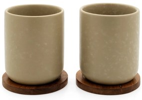 Cești bej 2 buc. din gresie 200 ml Umea – Bredemeijer