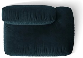 Modul pentru canapea modulară albastru închis cu tapițerie din catifea (cu colț pe partea dreaptă) Martina – Micadoni