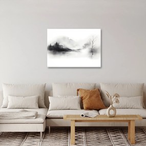 Tablou - pictură cu cerneală de peisaj (70x50 cm)