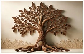 Tablou arborele vieții cu frunze și rădăcini