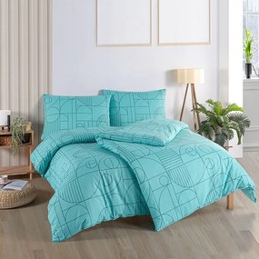 BedTex Lenjerie de pat din bumbac Geo Aquatic Awe,220 x 200 cm, 2 bucăți 70 x 90 cm, 220 x 200 cm, 2 buc. 70 x 90 cm