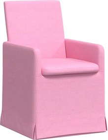 vidaXL Scaune de dining 2 pcs Roz 57 x 67 x 95 cm țesătură