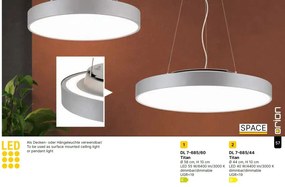 Lustra LED suspendata/aplicata SPACE D-60cm