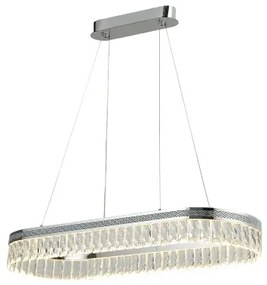 Candelabru cu cristale LED reglabil, suspendat pe cablu THALIA LED/50W/230V 3000-6000K + telecomandă