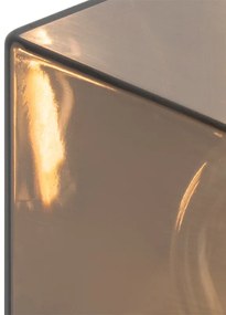 Lampa de exterior in picioare neagra 50 cm IP44 cu efect de sticla fumurie - Danemarca