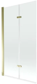 Mexen Castor paravan cadă 2-aripi 100 x 150 cm, Transparent, Aurie - 892-100-002-50-00