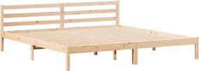 vidaXL Cadru de pat Maro 215,5 x 185,5 x 69,5 cm Lemn de pin masiv