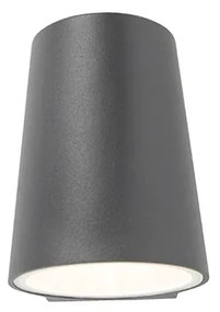 Lampă modernă de exterior antracit cu LED inclus cu senzor crepuscular - Uma